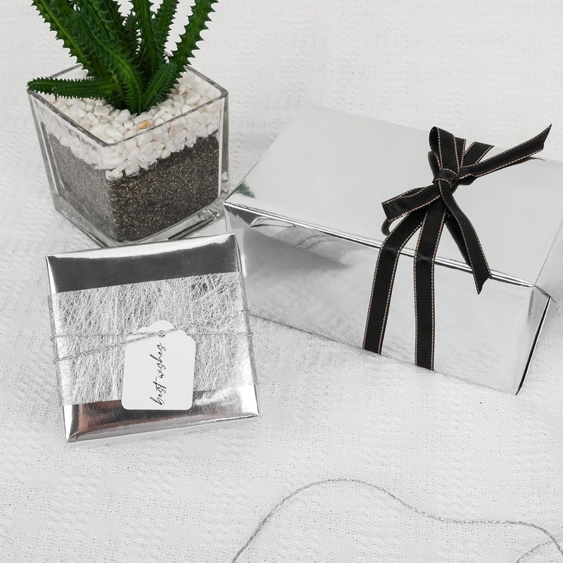 NESCCI Silver Metallic Wrapping Paper, Solid Color Paper,Gift Wrapping Paper,Perfect for Wedding,Valentine's Day,Birthday, Christmas,Baby Shower,DIY Bouquet (17 Inches X 32.8 Feet) - Image 5